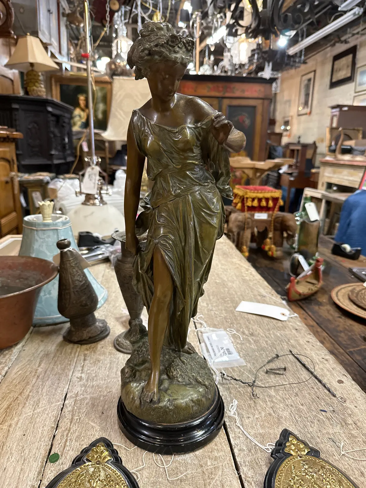 Spelter Statue Of Classical Lady 1