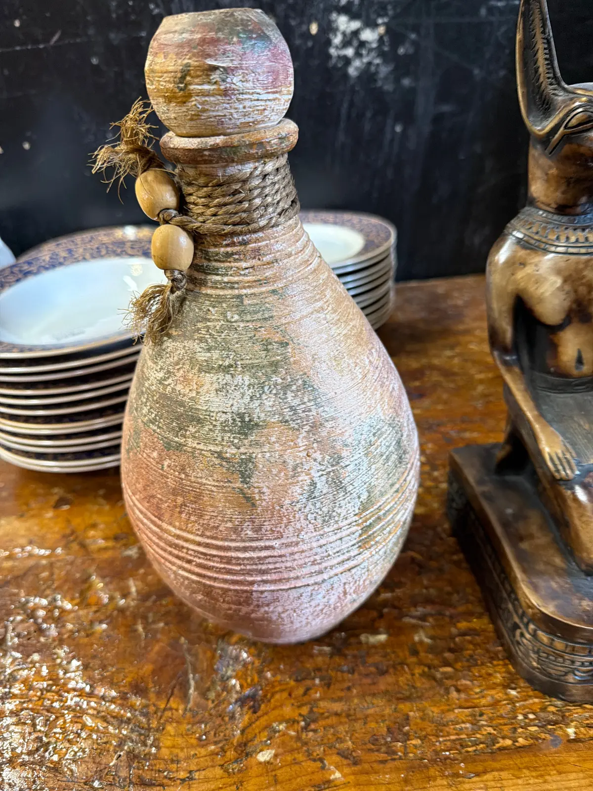 Medium Pottery Vessel With Lid 1