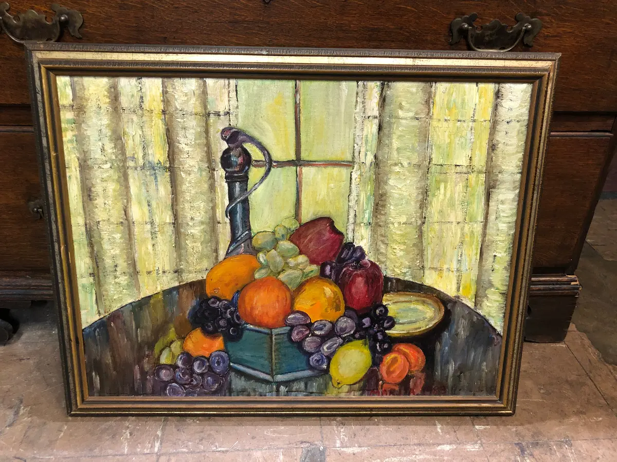 Framed Fruit Still Life Paintingstill 1