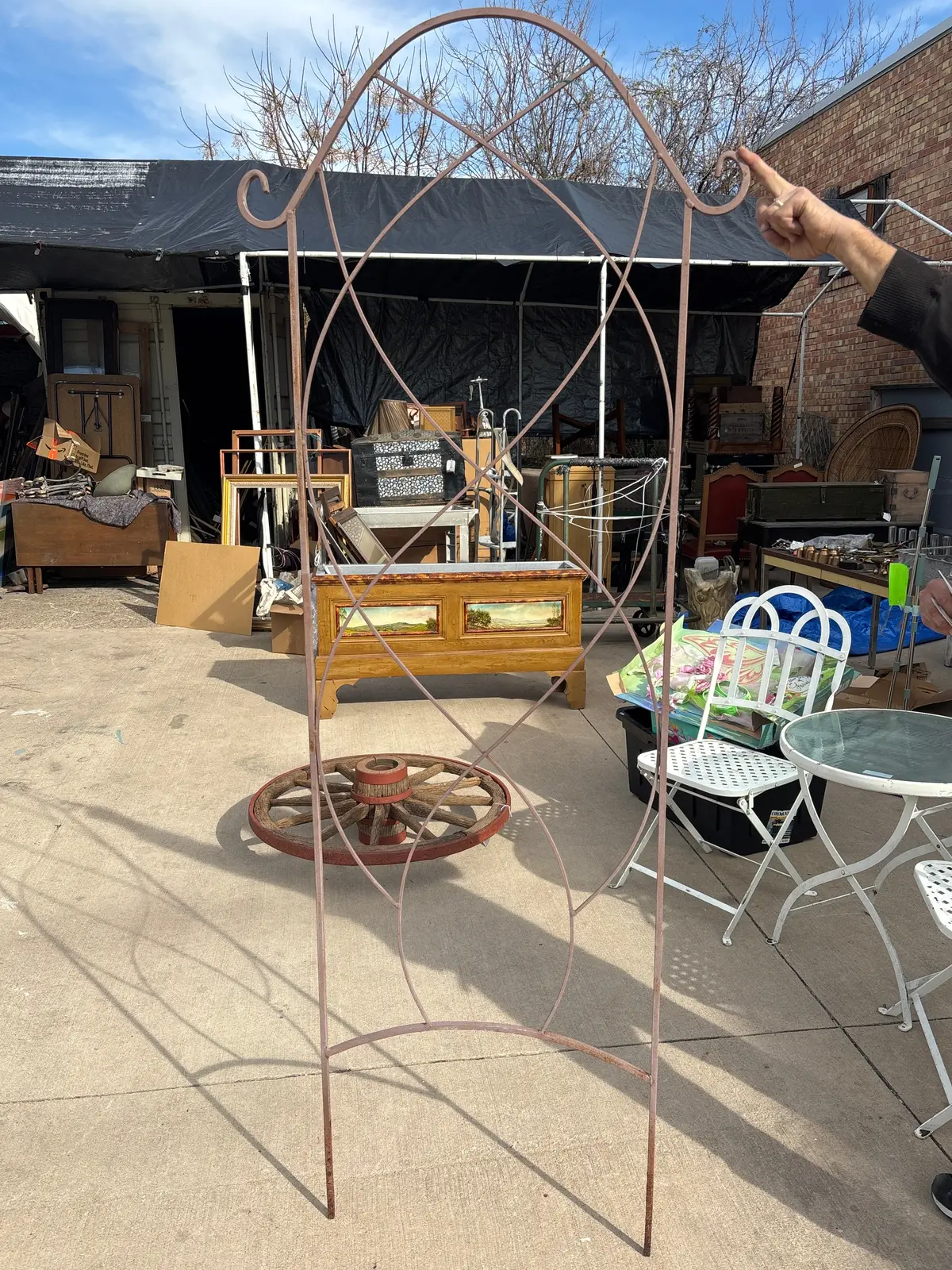 Tan Metal Trellis 1