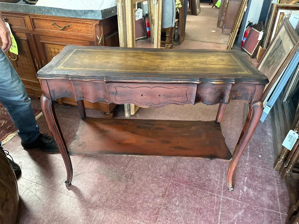 Small Leather Top Console 1