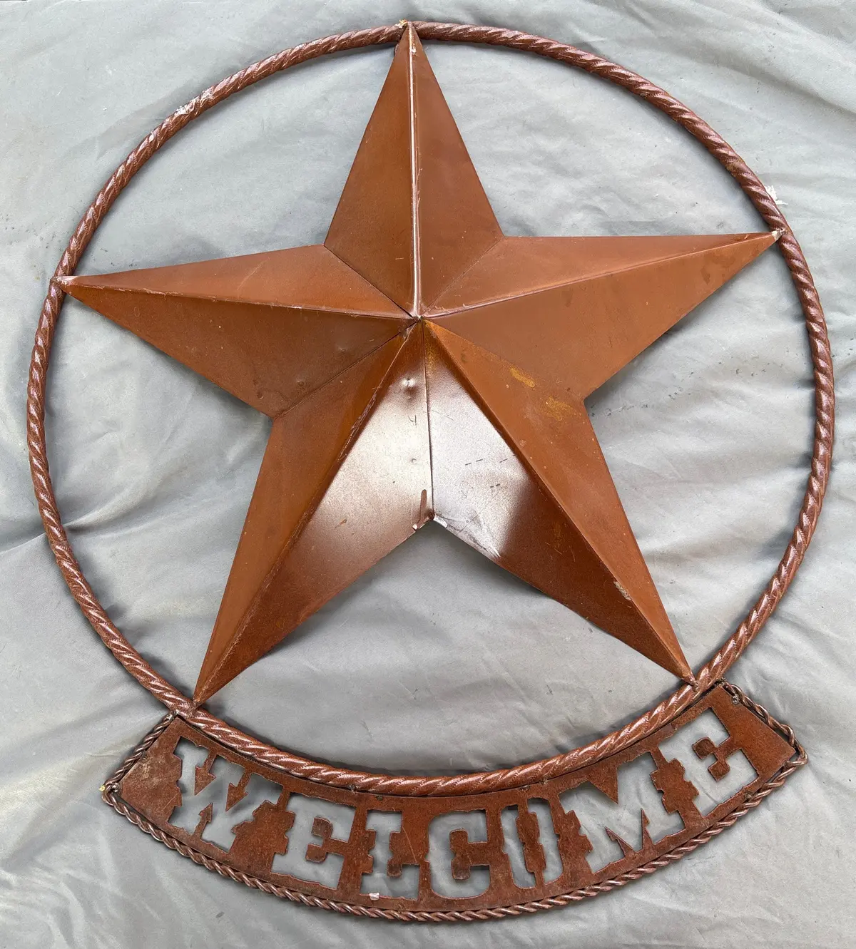 Medium Tin Texas Welcome Star 1