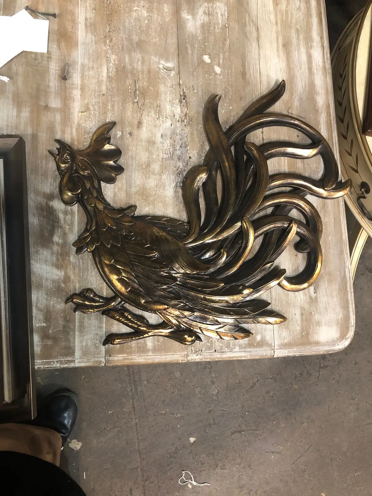 Large Gold Syracowood Rooster 1