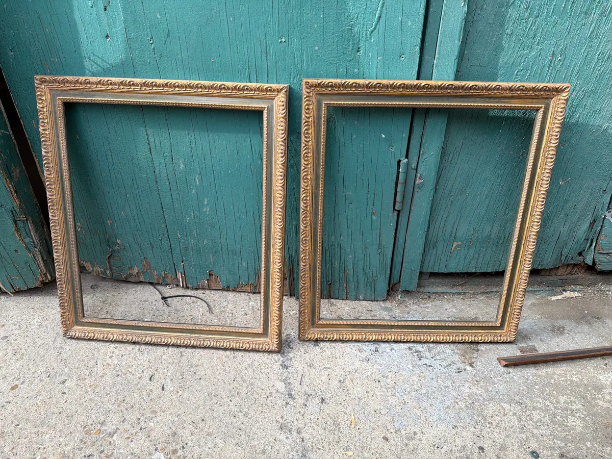 Pair Of Green And Gold Frames 1