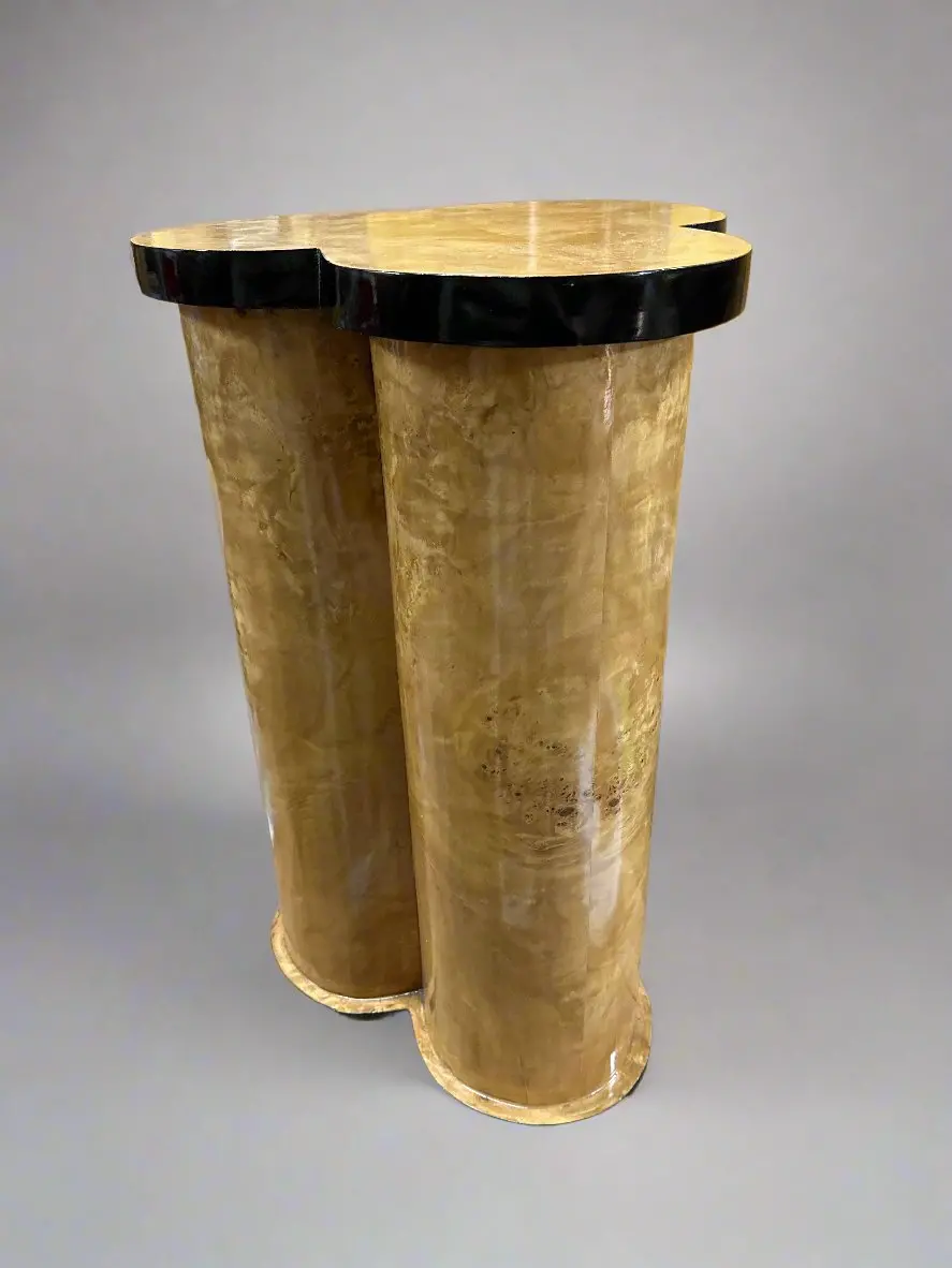 Bird's Eye Maple  Trefoil Pedestal 1