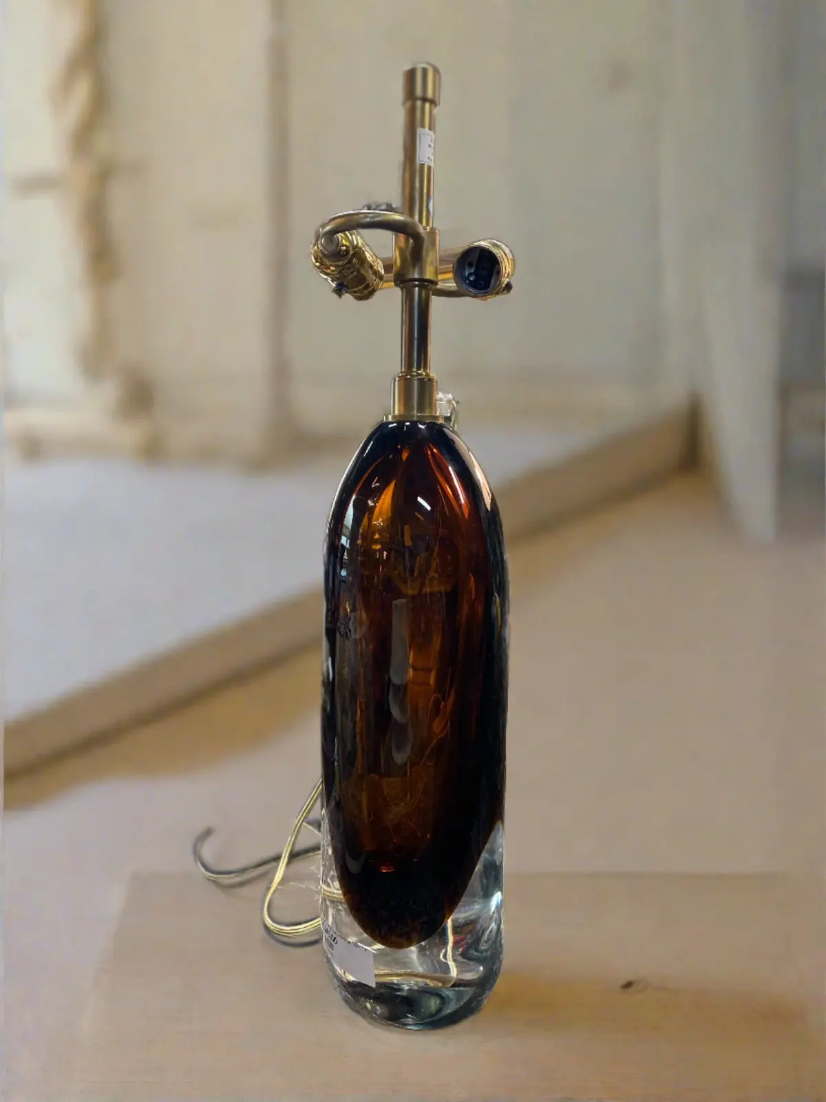 Glass Lamp In Shape Of Bottle 1