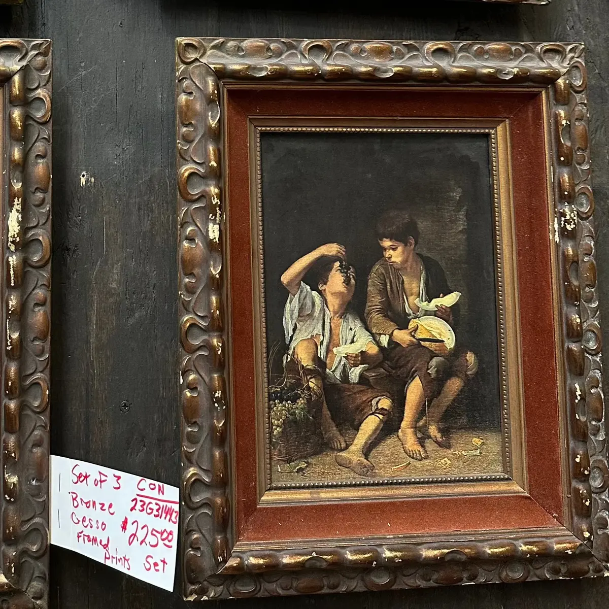 Bronze Color Gesso Frame With Famous Print 1