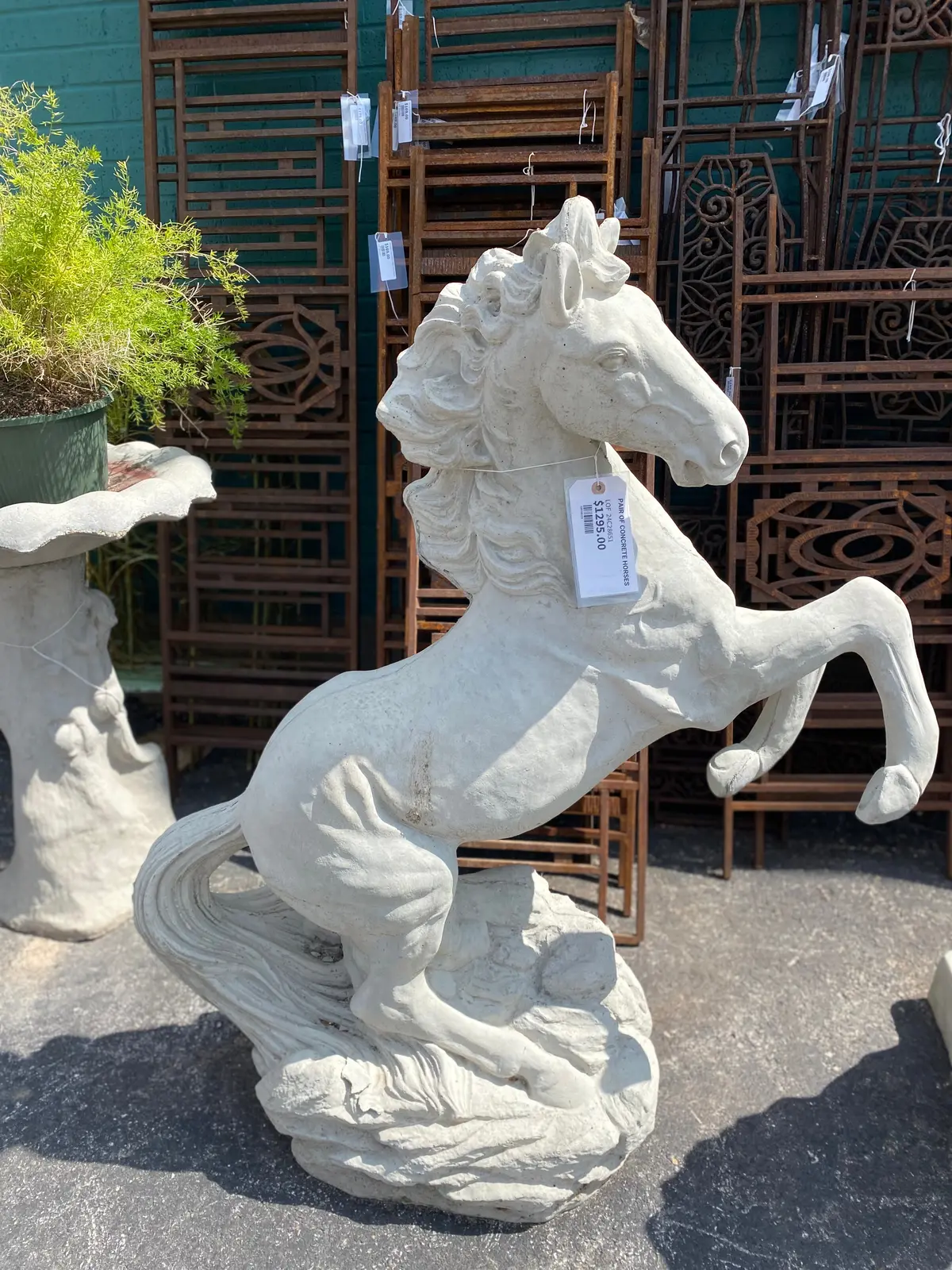 Pair Of Concrete Horses 1