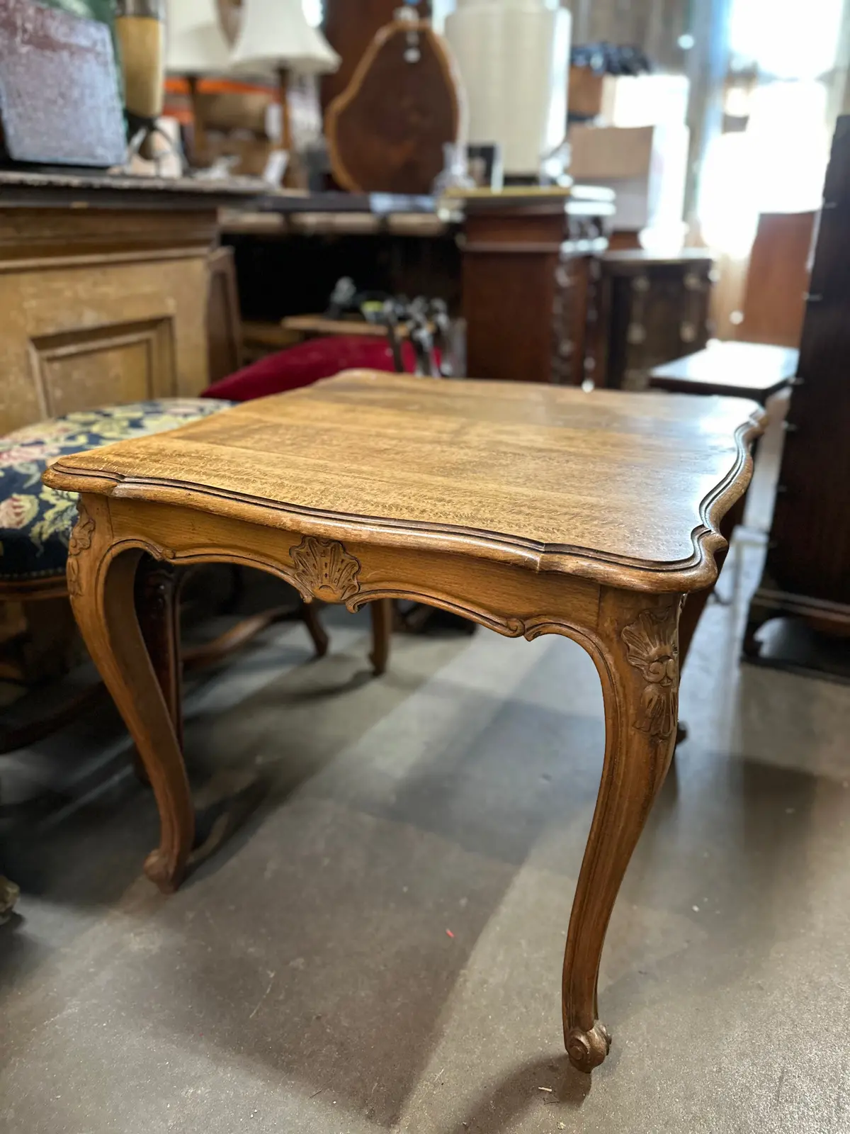 Louis Xv Beech Large Lamp Table 1
