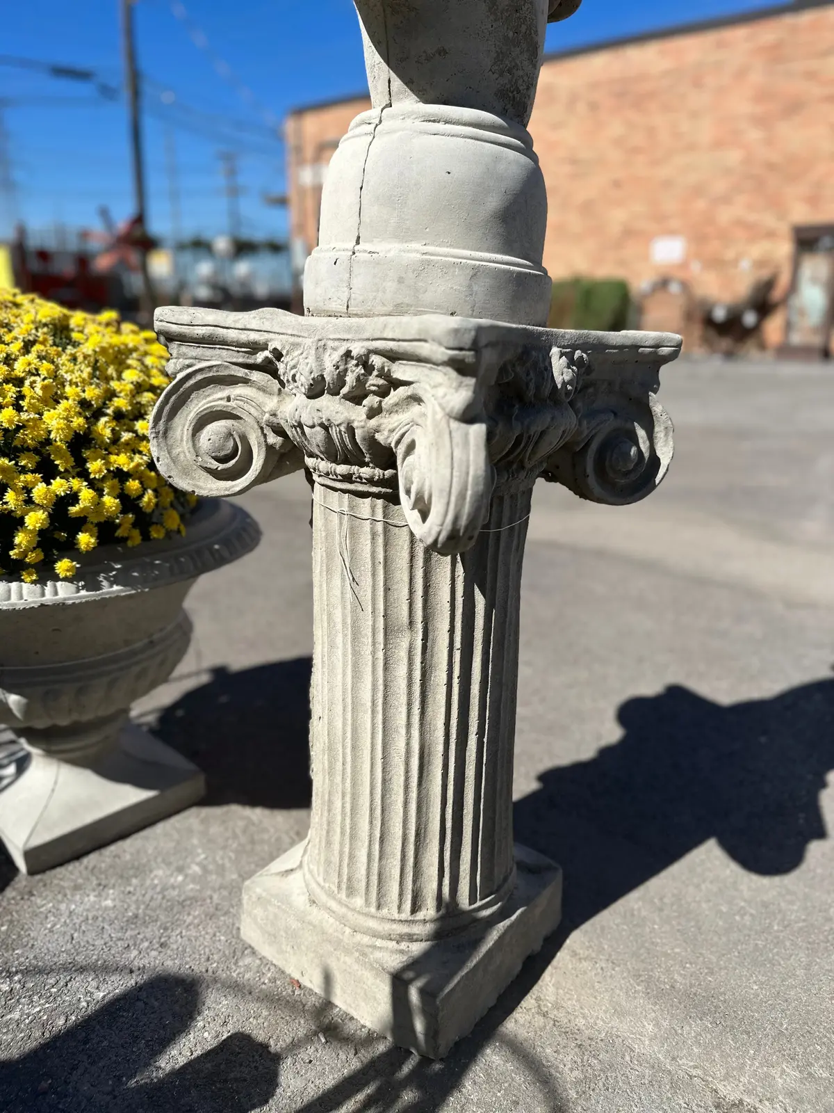 Pair Of Tall Concrete Pedestals 1