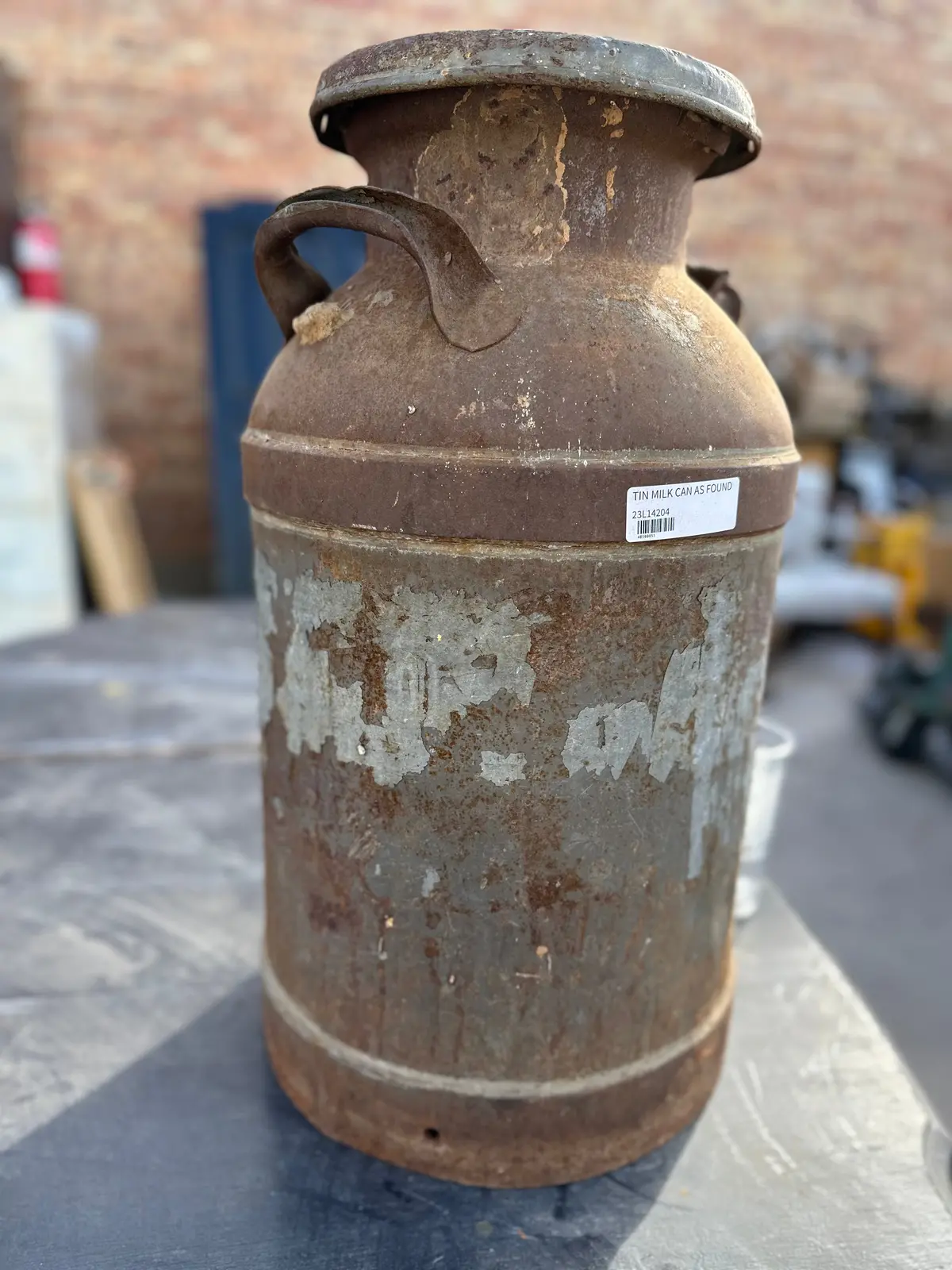 Tin Milk Can As Found 1