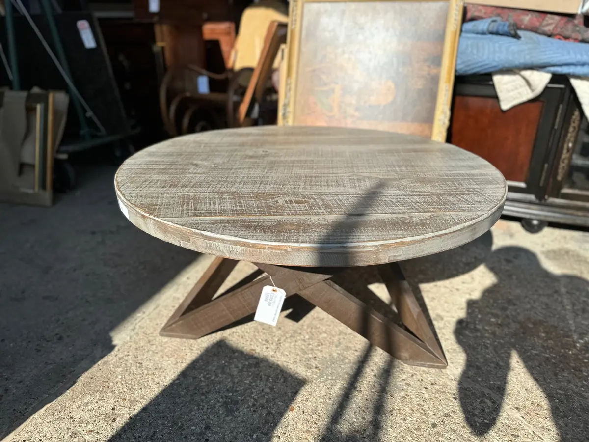 Rustic Round Coffee Table 1