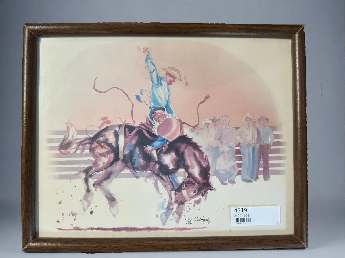 Print Of Bronco Rider 1