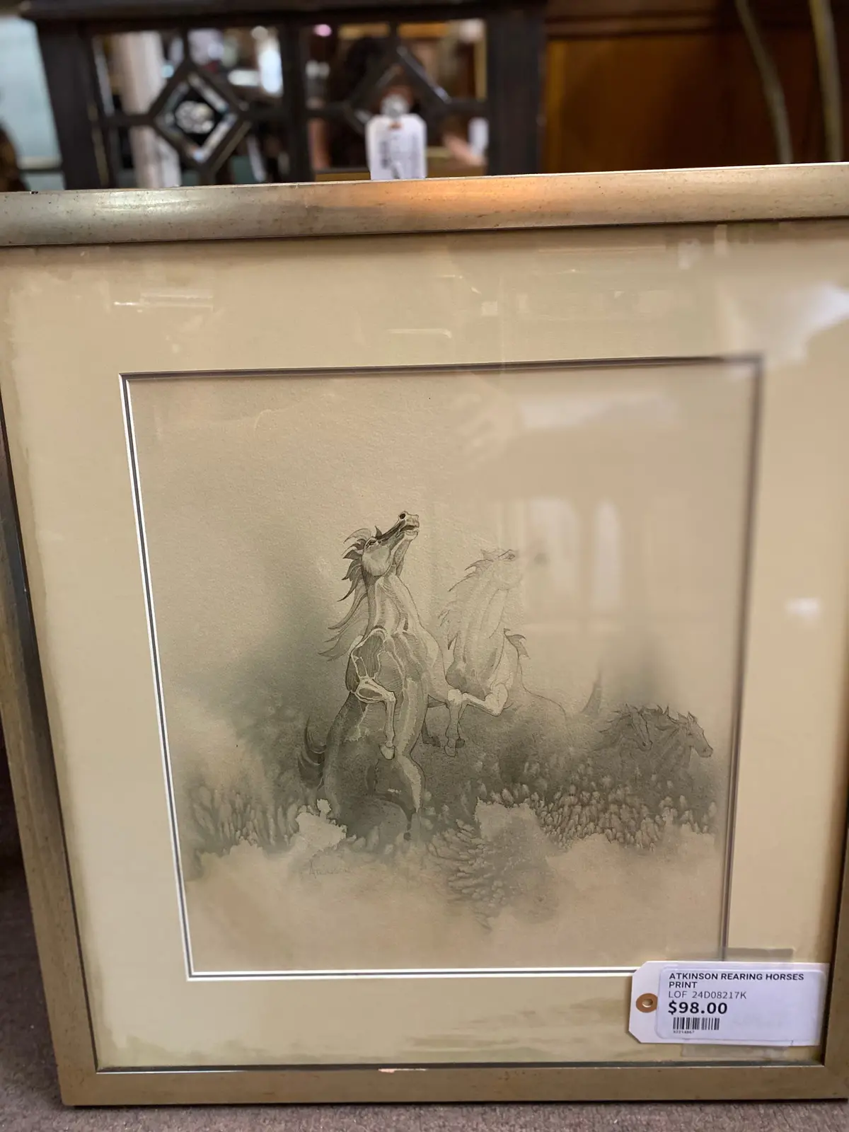 Atkinson Rearing Horses Print 1