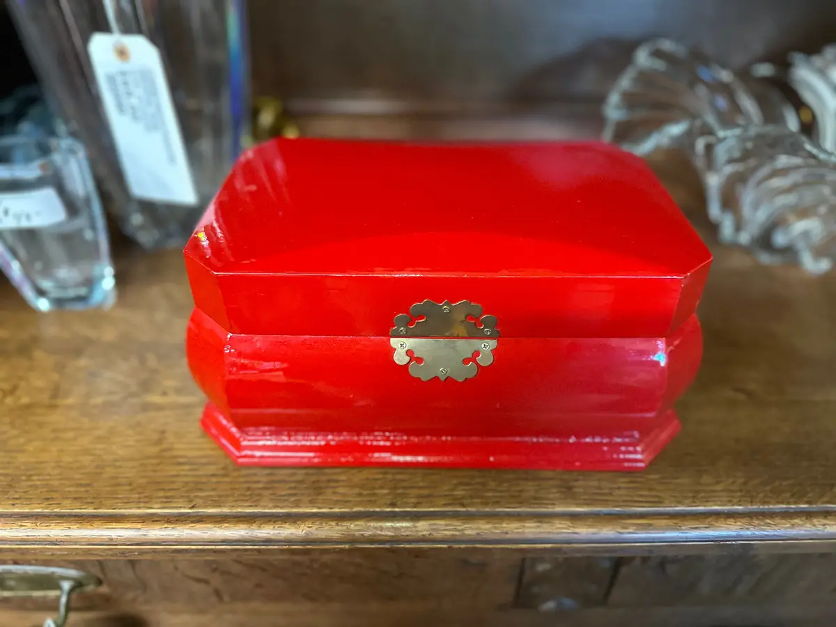 Red Asian Rectangular Box 1