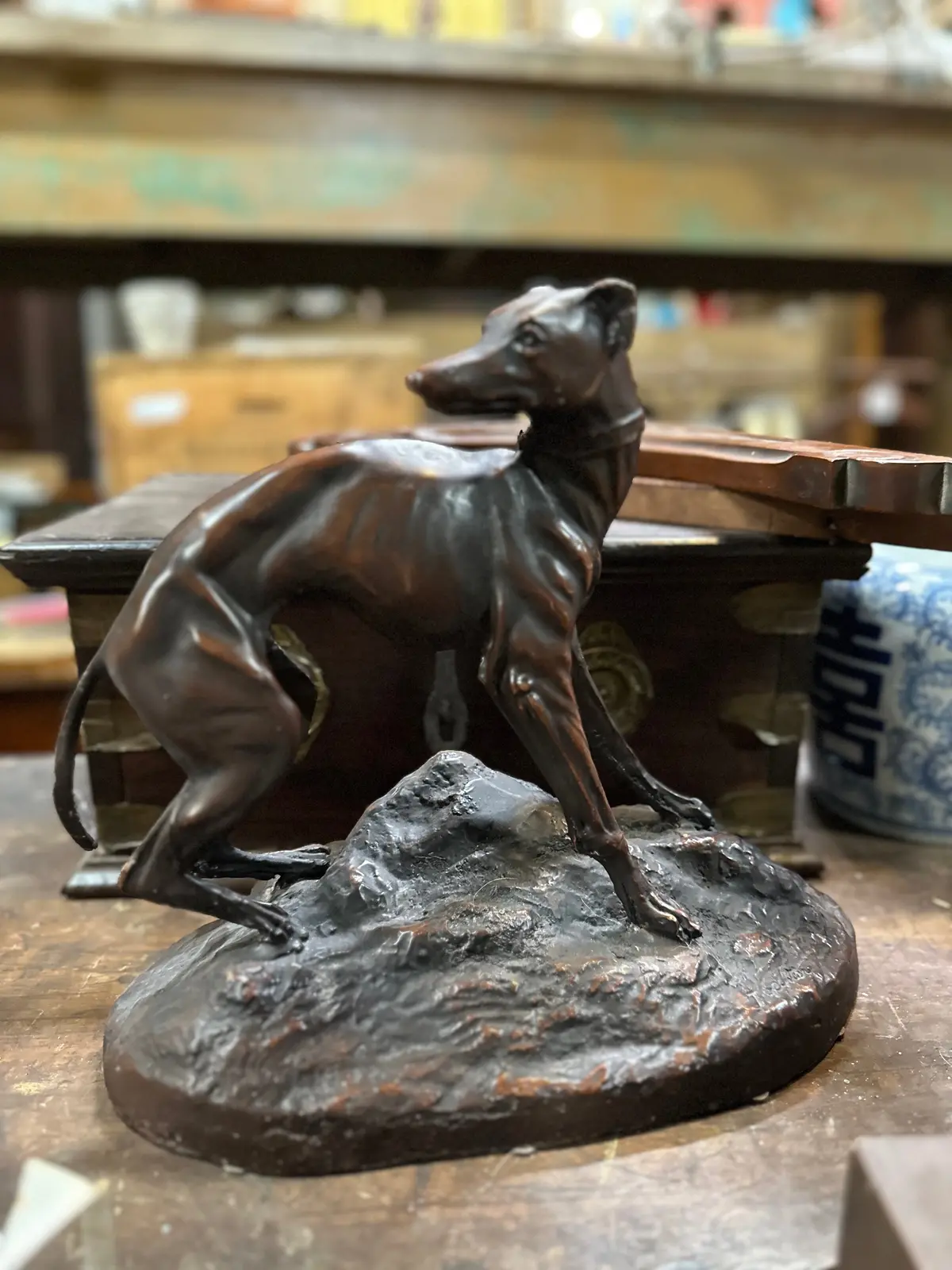 Bronze Whippet Dog 1