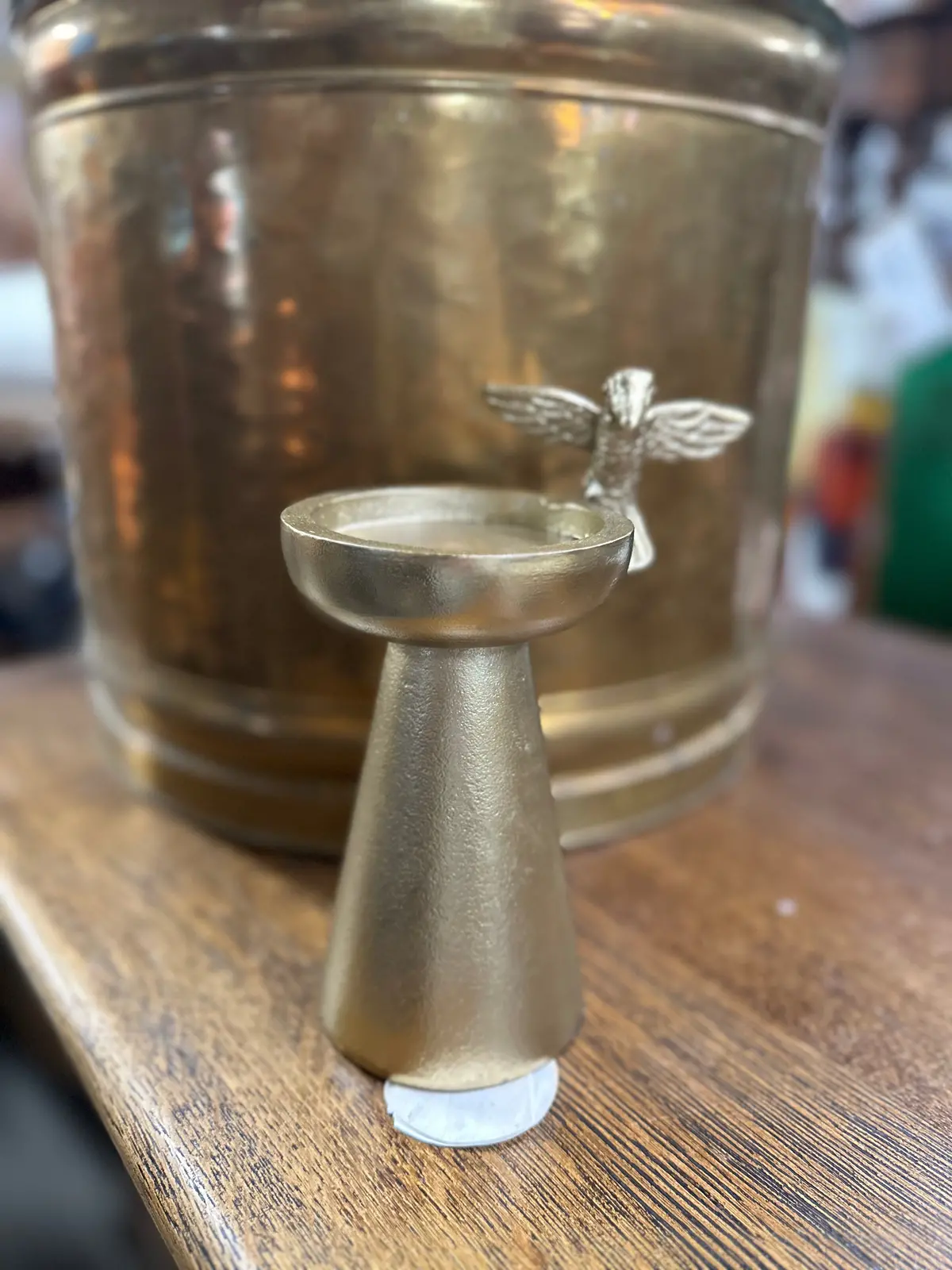 Small Modern Gold Candle Holder 1