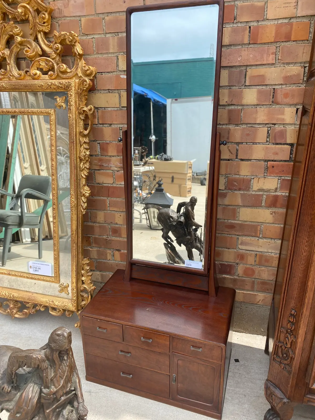 Handmade Japanese Style Tiny Dresser With Mirror 1