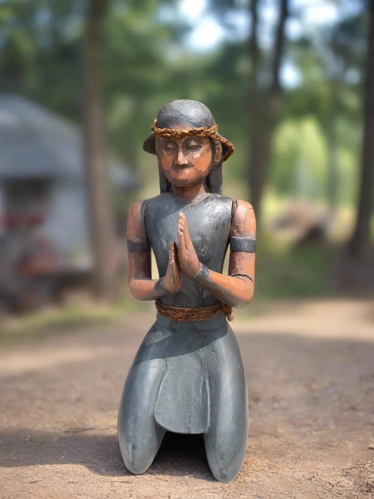 Woooden Praying Indian 1