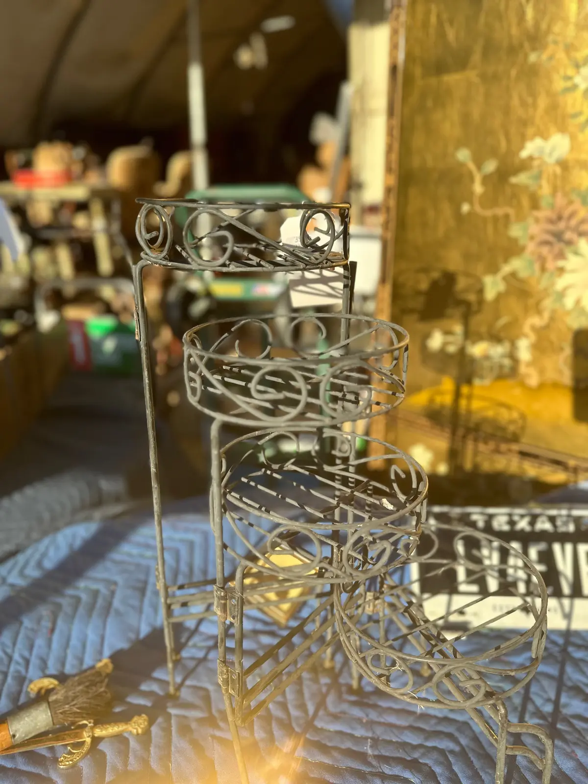 Fold Out Iron Plant Stand 1
