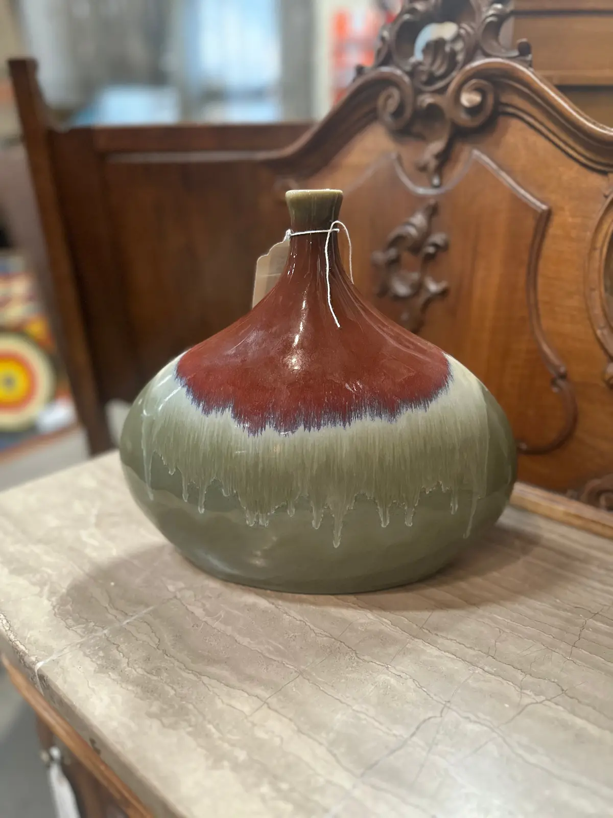Drip Glassed Pottery Vase 1