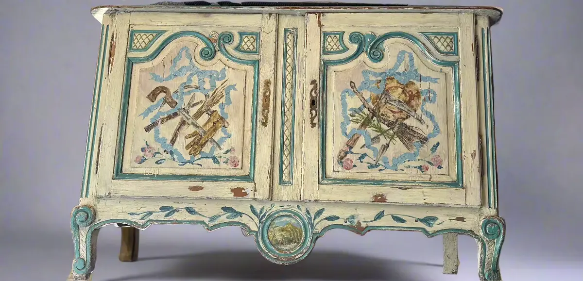 Antique Painted Two-Door Server 1