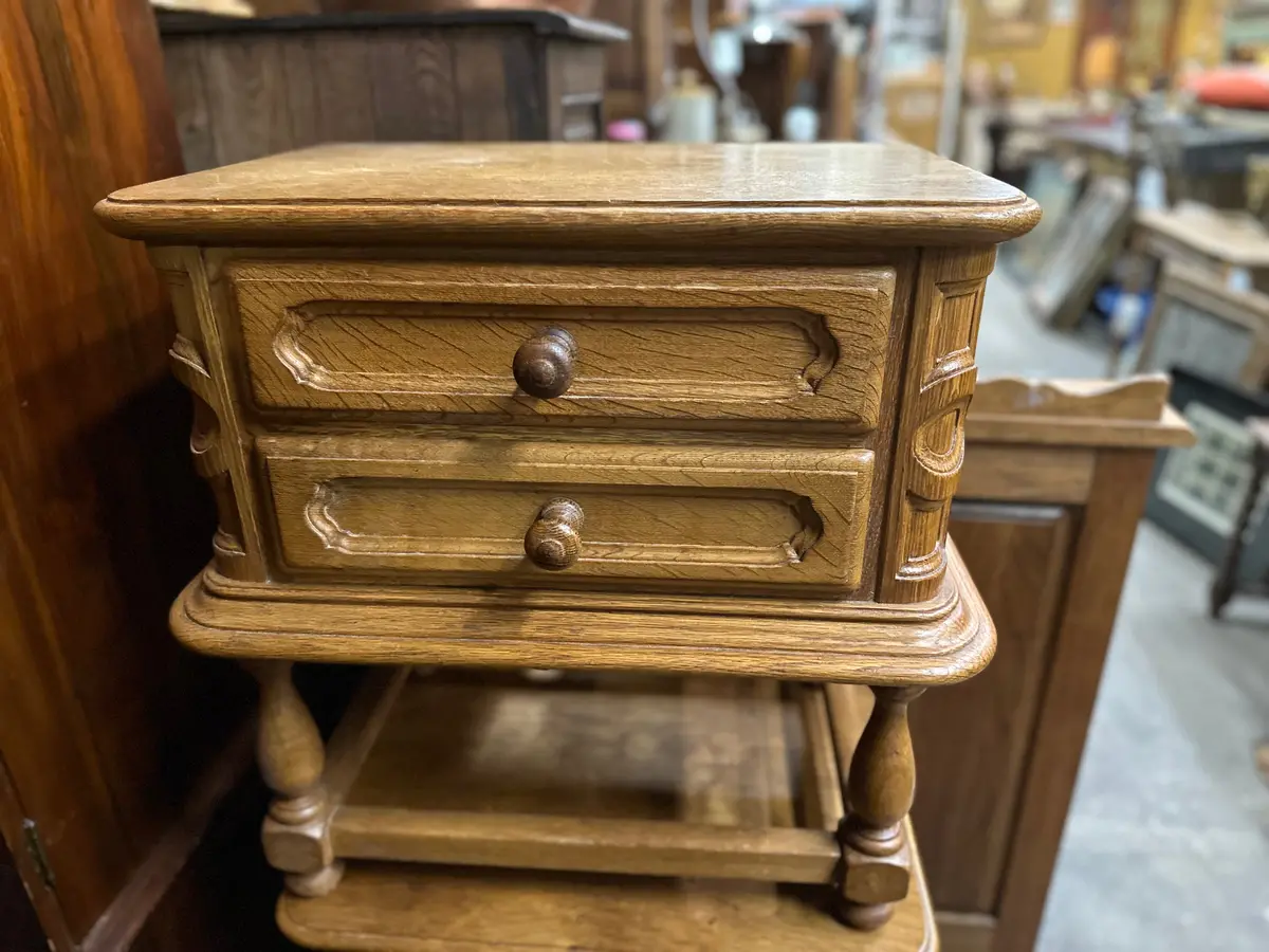 Pair Of Short Oak Side Chests 1