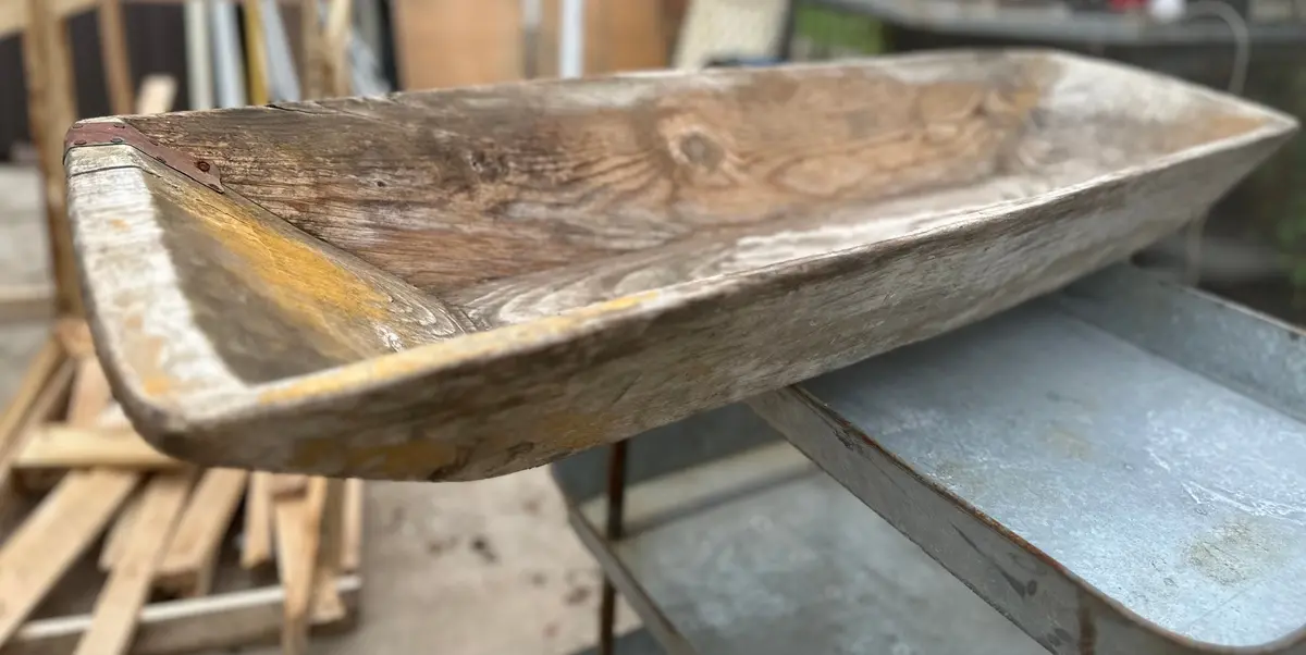 Long Wood Trough Dough Bowl 1