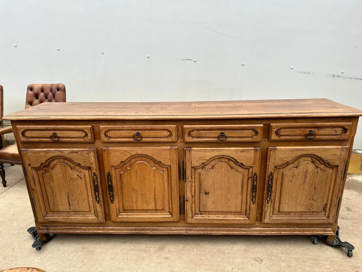 Large Arched Doors Rustic Oak Pegged Sideboard 1