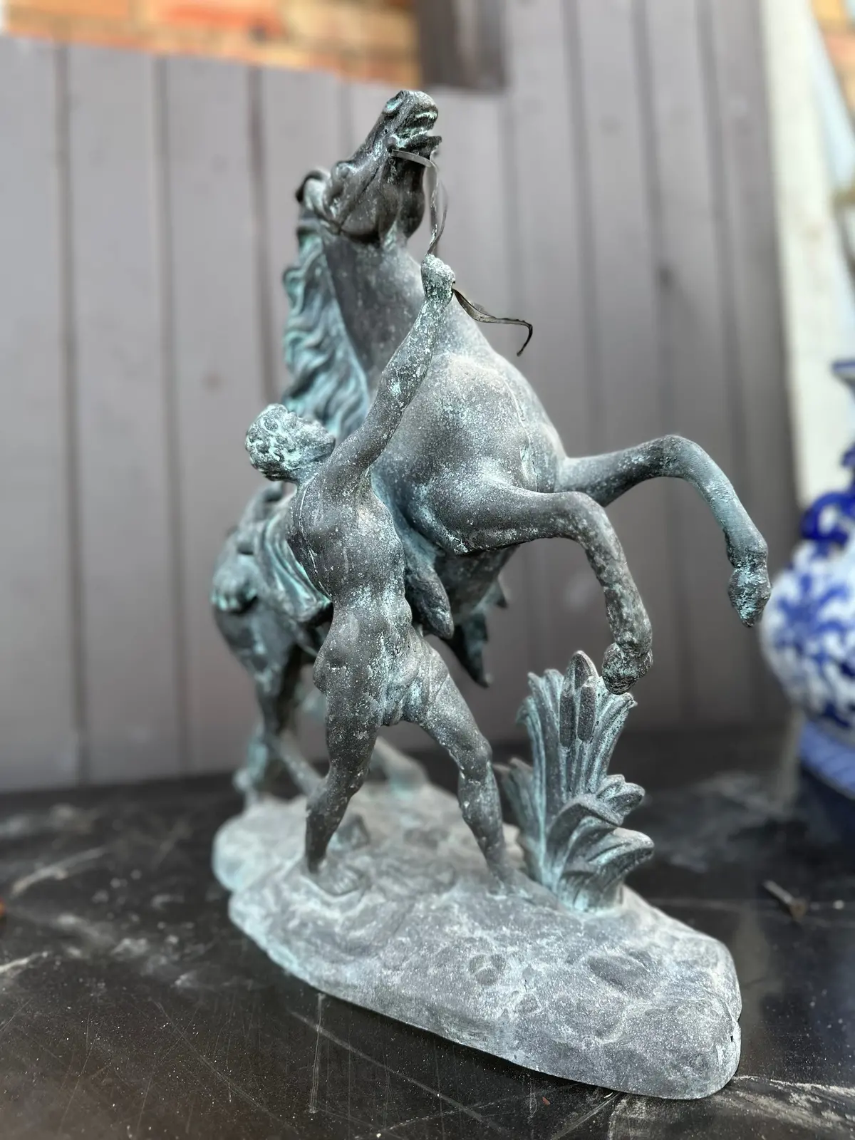 Spelter Marlys Horse Sculpture As Found 1