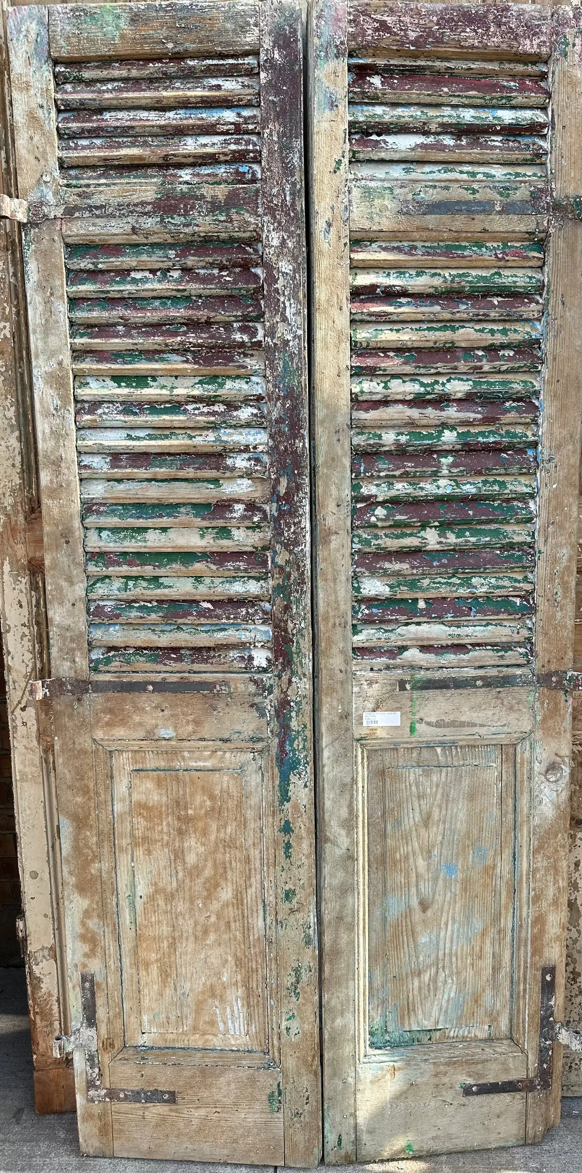 Primitive Wooden Louvered Shutters 1