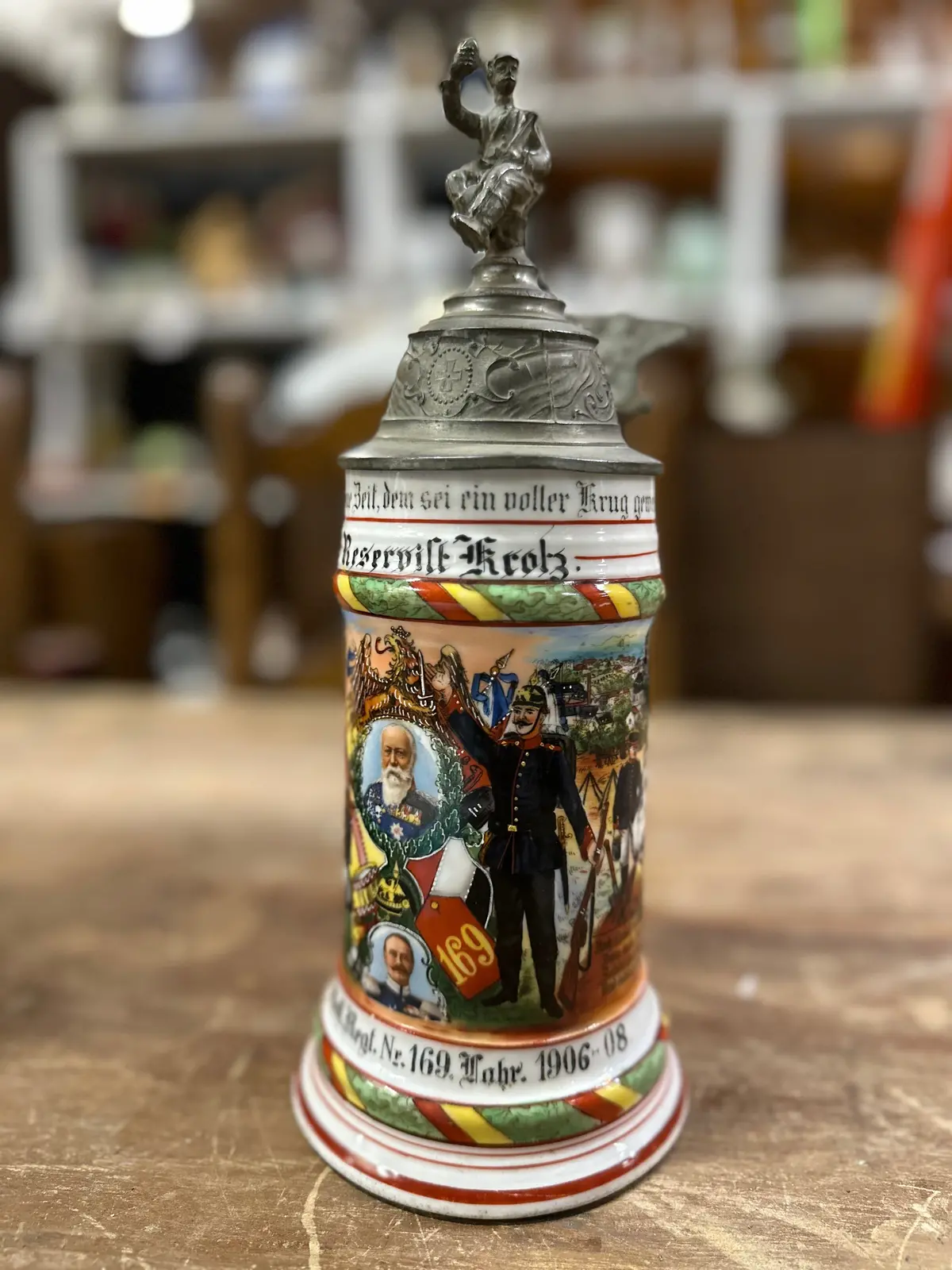 Regimental German Sten Commemorating Service 1906-1908 As Found 1