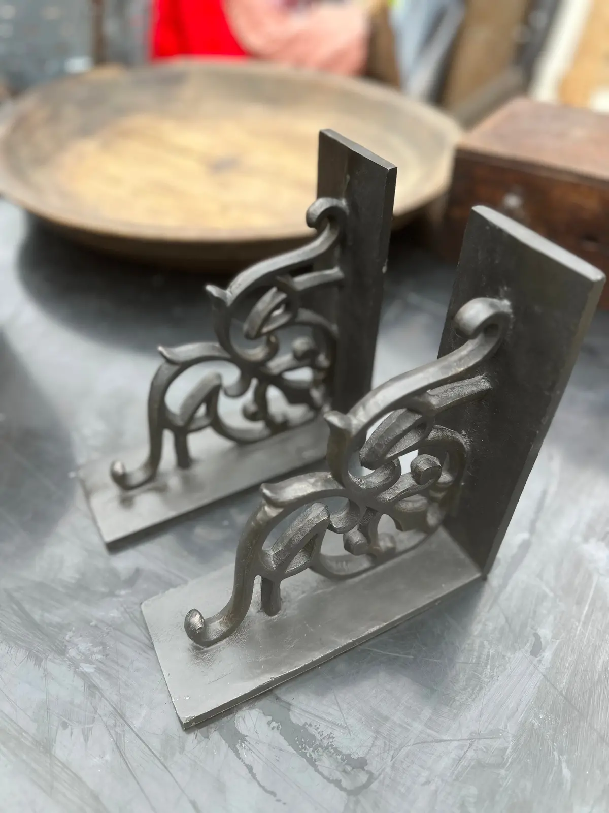 Pair Of Metal Bookends 1