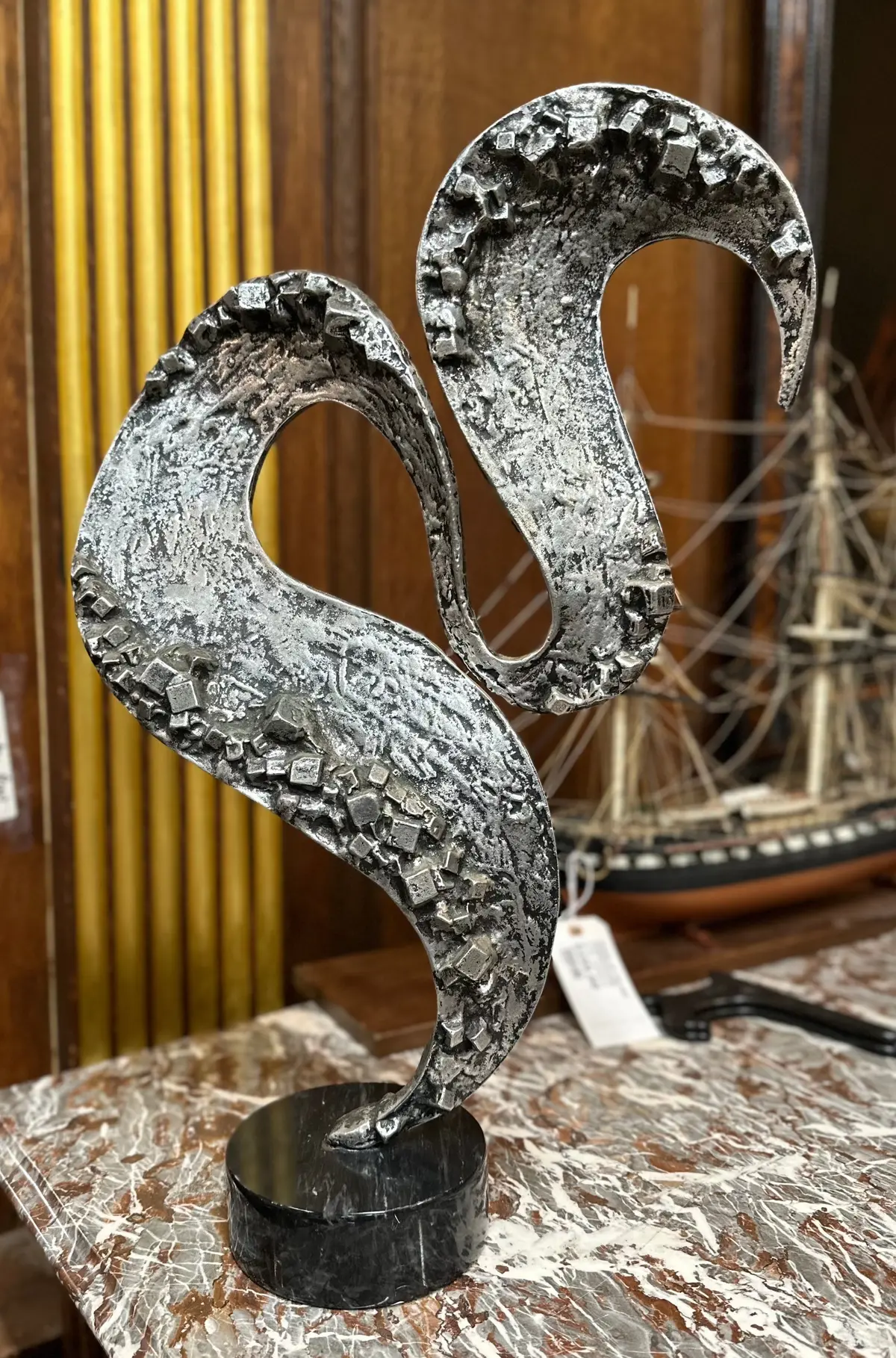 Cast Aluminum Abstract Brutalist Sculpture 1