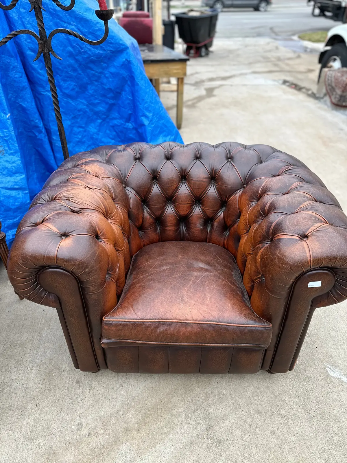 Tufted Leather Chesterfield Chair 1