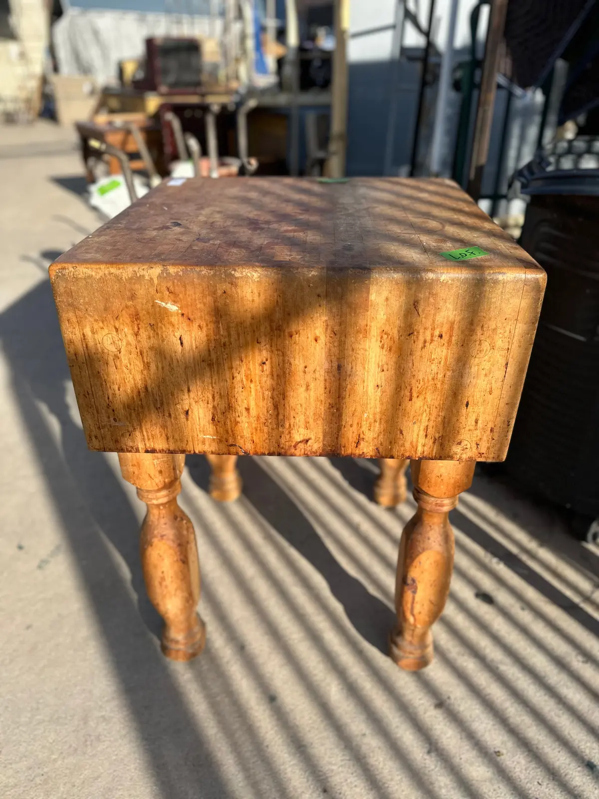 Butcher Block On Legs 1