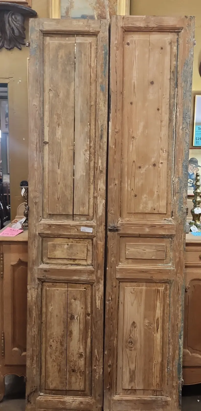 Pair Of Slender Primitive Egyptian Doors 1