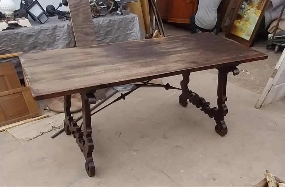 Spanish Baroque Iron Stretcher Table 1