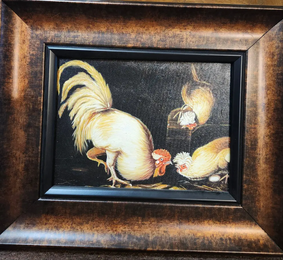 Small Framed  Chicken Giclee 1
