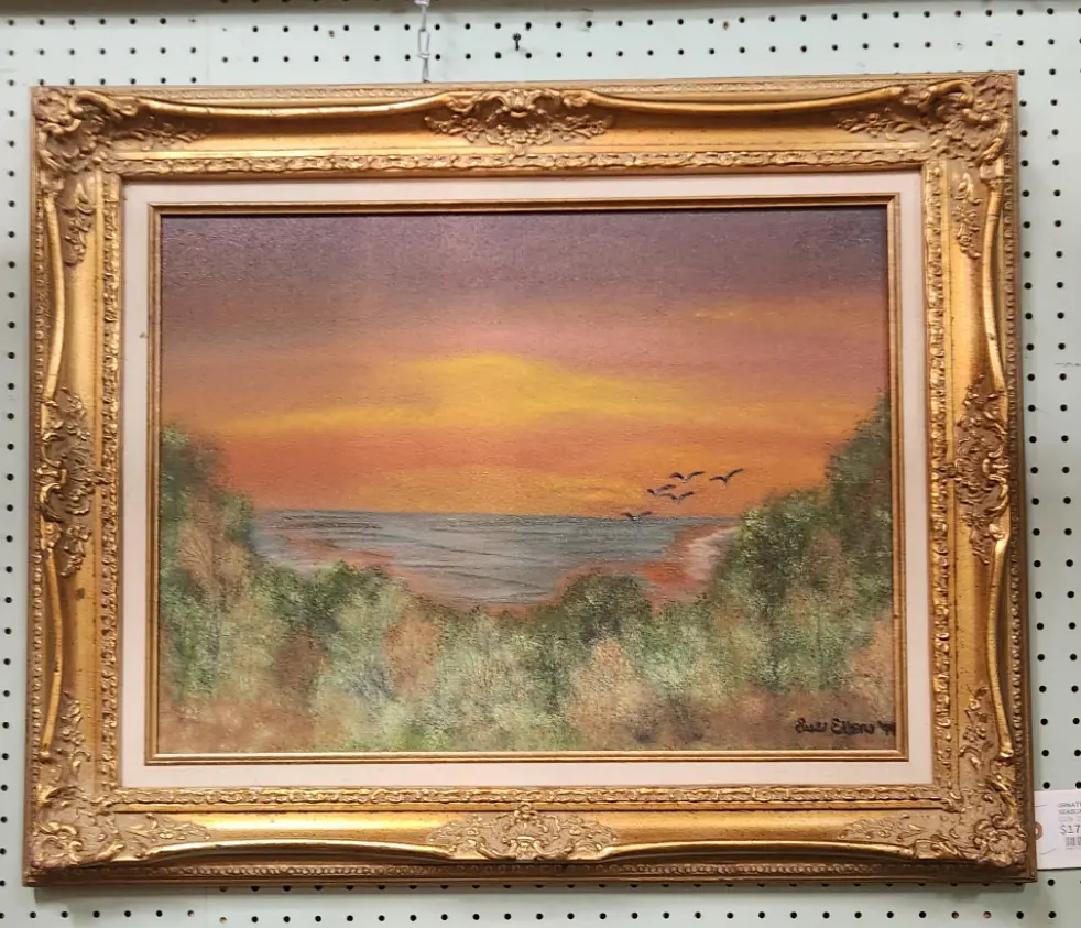 Ornate Gold Frame With Seascape Painting 1