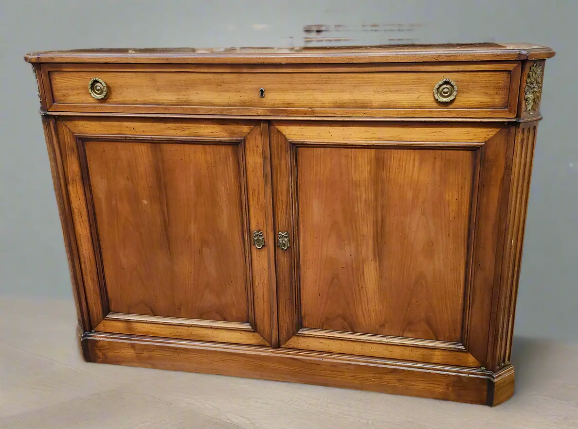 Louis Xvi Cherry Console Cabinet 1