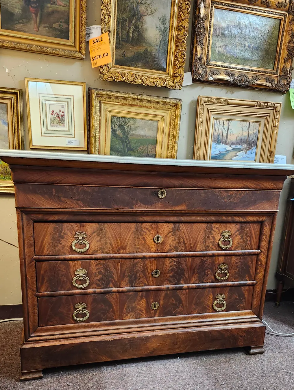 Charles X Marble Top 5 Drawer 1