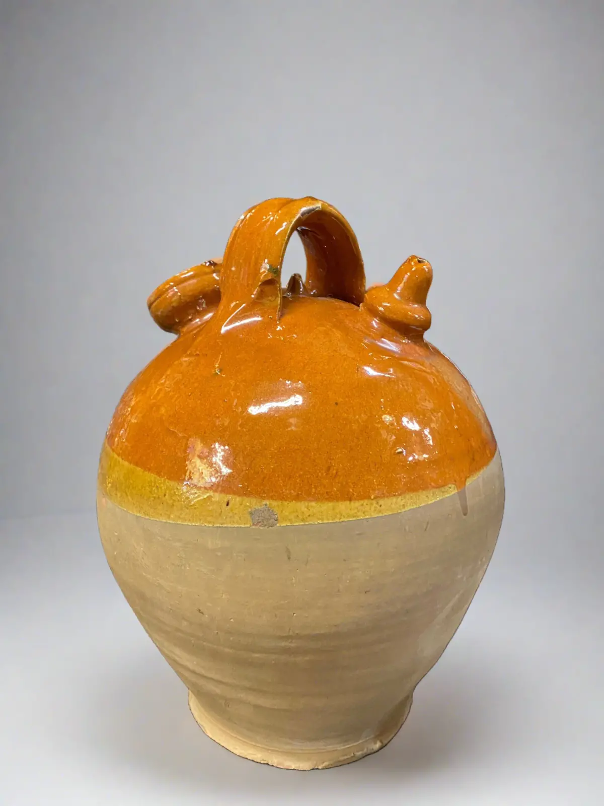 Partial Glaze Pottery Jug 1