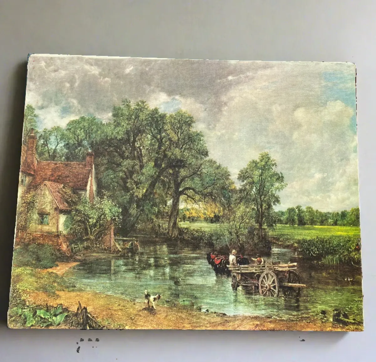 Unframed Landscape Giclee With Pond And People 1