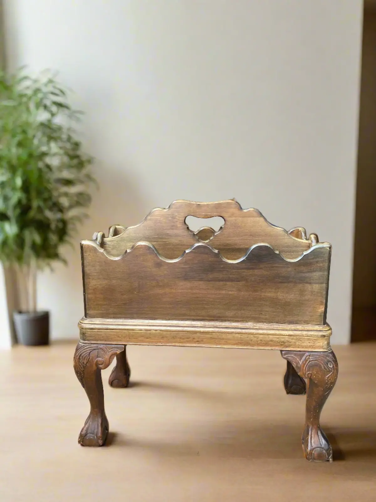 Chippendale Painted Magazine Rack 1