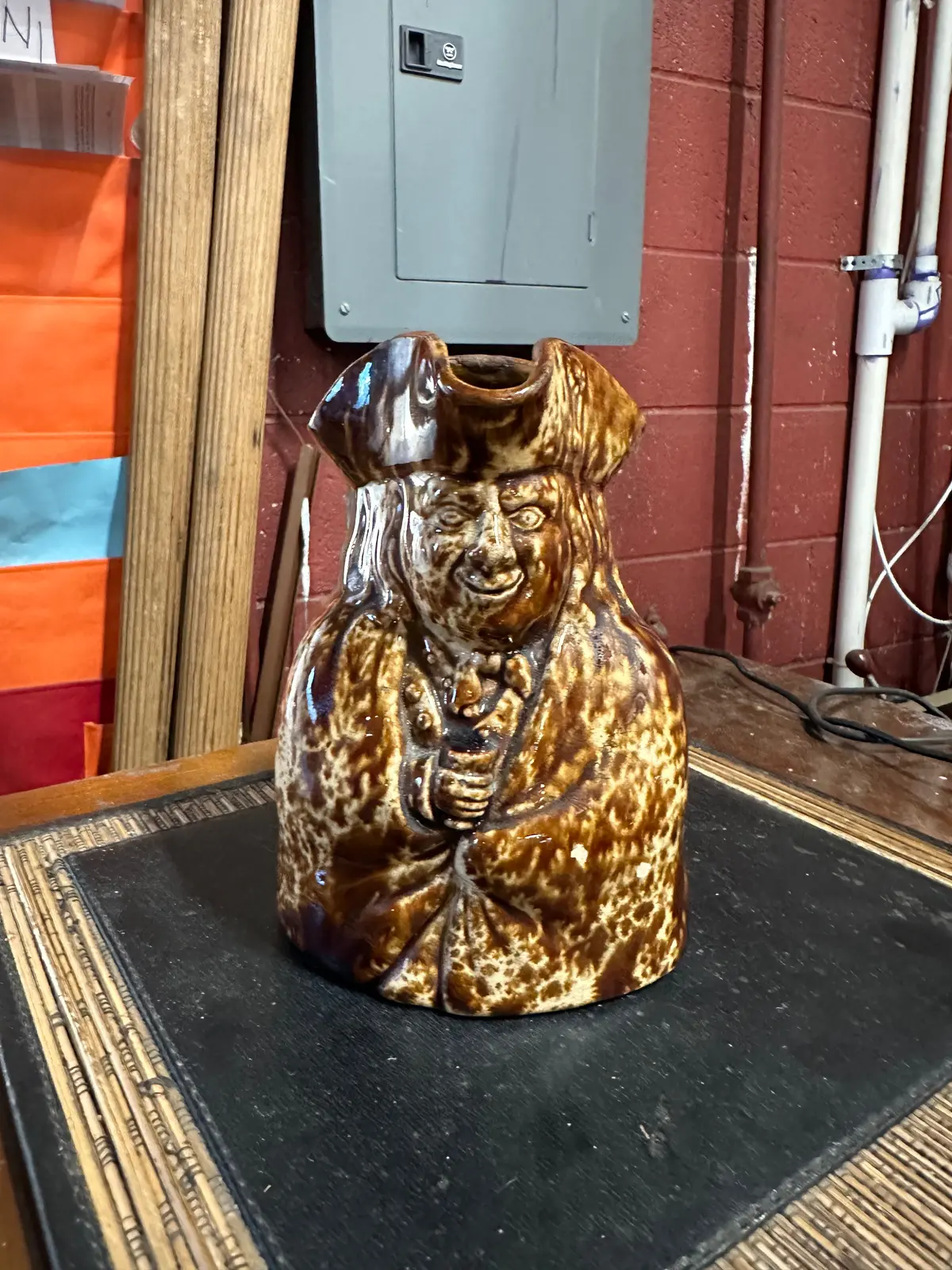 Bennington Style Glazed Pitcher As Found 1