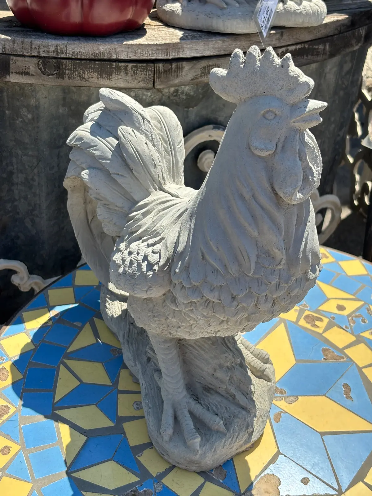 Medium Concrete Rooster 1
