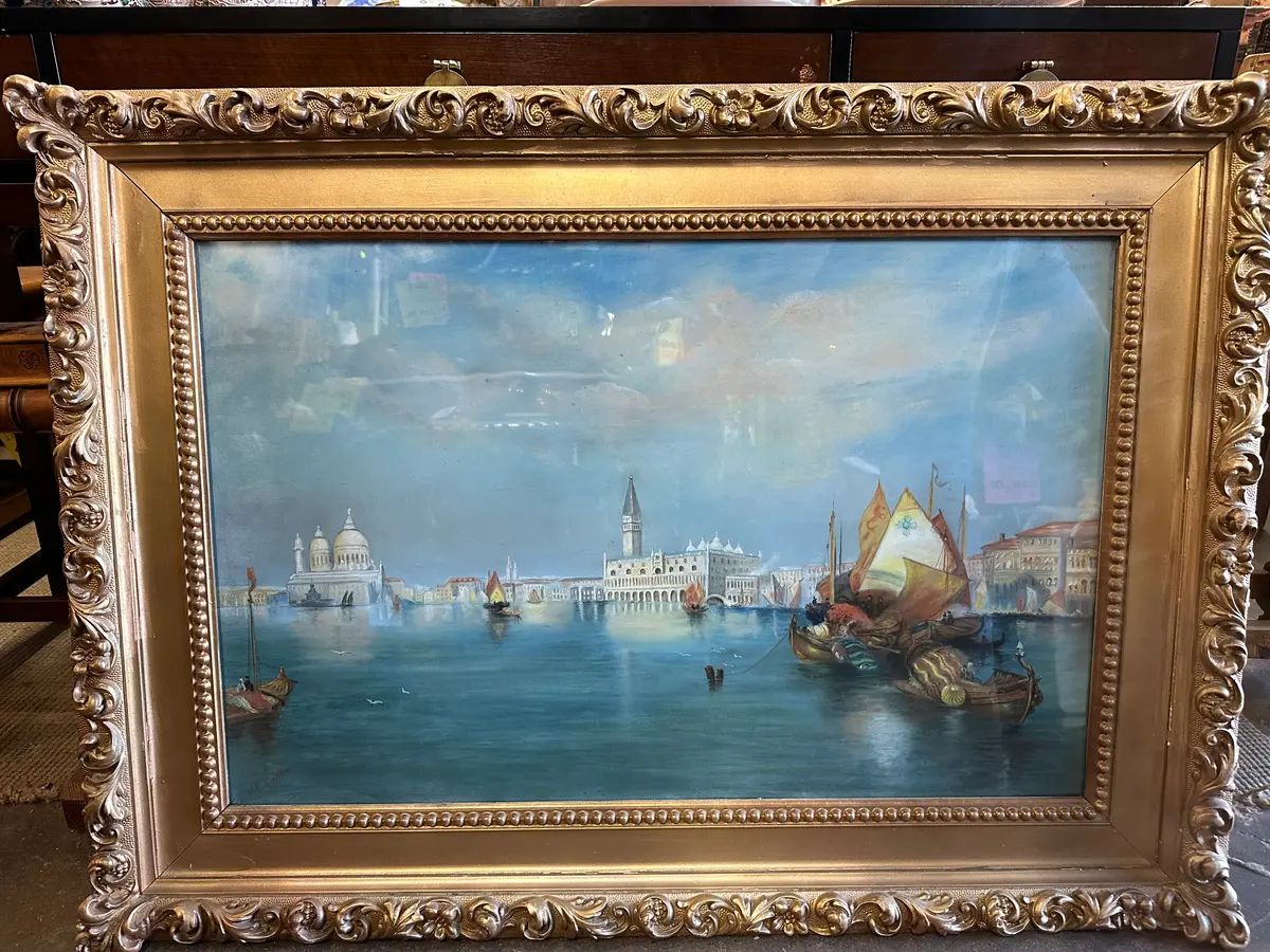 Venice Water Color Circa 1761 Signed 1