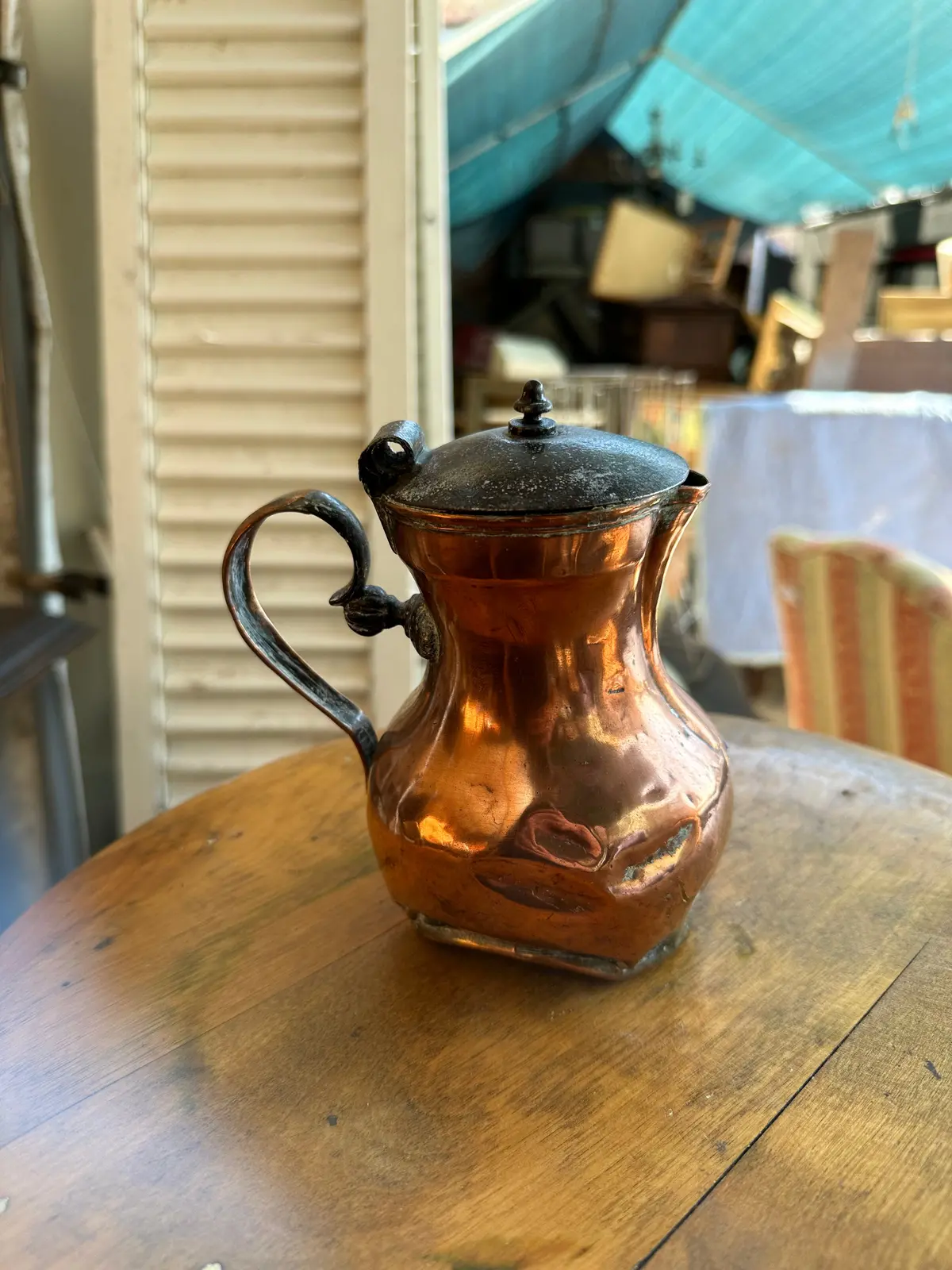 Small Copper Pitcher As Found Lid 1