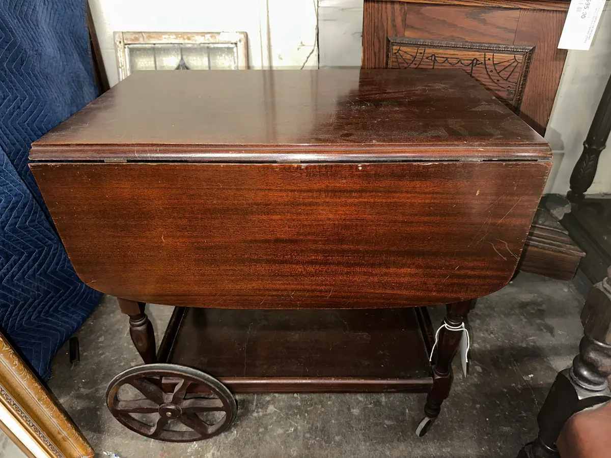 Baluster Mahogany Tea Trolley 1